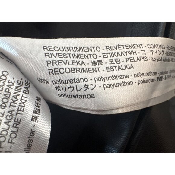 2/$30 ZARA Medium Faux Leather Black Skort - Picture 8 of 9